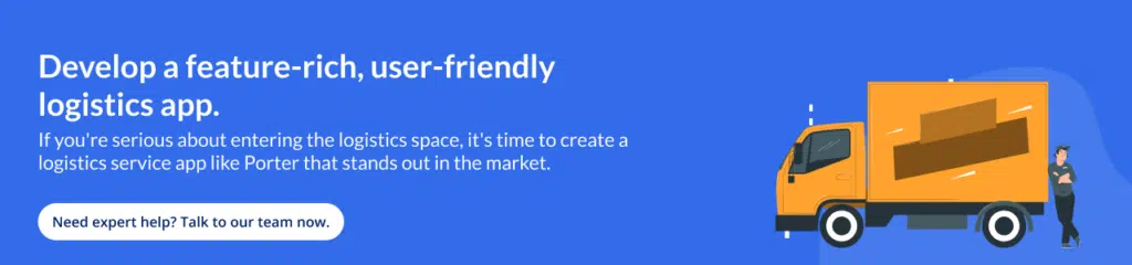 logistic app development like porter